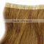 Brazilian virgin hair wholesale suppliers skin weft PU tape hair seamless hair extenison