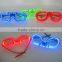 Flashing light up glasses LED plastic glasses