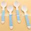 Eco-friendly 10 Color Striped Birch Wooden Spoon/Beaded Spoon/Honey Spoon For party