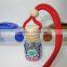 5ml Hanging car freshener bottle/car perfume bottle/empty car perfume bottle with fox feather tassel