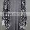 Medium and long Geometric printing Knitted cardigan Irregular graphics sweater