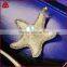 Natural starfish pendant with zircon pave on edge with pearl rhinestone jewelry