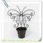 New Home Decor Butterfly Flower Planter Metal Plant Pot Holder