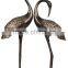 Antique Bronze Finish Cast Aluminum Cranes