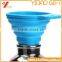 High quality reusable silicone kitchen Oil funnel, Food grade collapsible funnel Oil funnel