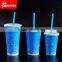 Custom logo printed disposable double PE paper cold soft drink cups