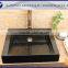 polished granite lavabos stone wash basin with black color countertop plate
