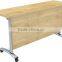 Flexible stainless steel frame wooden school folding table                        
                                                Quality Choice