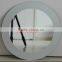 40x40cm round white border silk printing frameless glass mirror