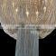 Silver Aluminum Chandelier Modern Crystal for Restaurants MD2608