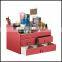 New large with mirror cosmetics storage boes of fine dressing table leather jewelry boes of cosmetics wholesale