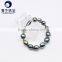 high quality fashionable genuine black pearl bracelet for men bracelet pearls with 925 silver clasp