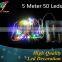 5V string fairy lights 5M 50 leds Copper wire holiday light