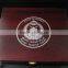 High Quality Wooden Coin Box / Laser Logo Wooden Packing Box / MDF Luxury Wooden Box