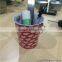 Direct factory sale CYMK print OEM tool bucket cheap round metal tool box with handle