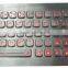 Metal panel mount PC backlight keyboard with transparent chameleon backlight