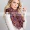 Fashion Women Winter Warm Knit Long Scarf Marled Tassel Infinity