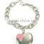 Metal heart shape star pattern solid perfume container /lip gloss bracelet, various design, OEM designs accepted.<DHCA9005>