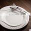 Wholesale customize white porcelain dinner plates and dishes for wedding restaurant