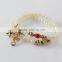 Fashion ocean style gold starfish sea horse nautical pearl bracelet