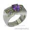 casting stainless steel men amethyst rings