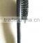 Matt black paddle hair brush