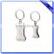 Custom bone shaped zinc alloy silver promotion gift metal keychain