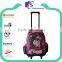 Wholesale kids school bag with wheels for girls
