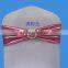 Factory Manufacturer Purple Metallic Chair Band with White Buckle Wedding Decorative