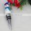 Christmas Snowman Handcraft Murano Glass Wine Stoppers for Christmas Decoration