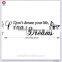 Self Adhesive Charming Wordings Design Eco-Friendly PVC Waterproof Room Art Decor Removable Wall Stickers