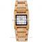 Hot Sale Top Gift Item Black Ebony Wood Watch Square Face Luxury Wristwatch Wooden Watches for Men Gifts