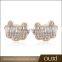2015 OUXI Factory Price Women Fashionable Ear Stud Jewellery Made With AAA Zircon