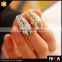 Gold ring designs for girls lastest fashion charm nail tip ring