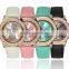 Wholesale Fashion Leather Pink Quartz Women Watches Ladies