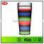 Eco-friendly 16 oz stainless steel thermal mug with lid