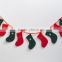 Customizable Laser Cut Felt Christmas Decoration Garlands Ribbon stocking