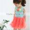 Summer New Style Three Flowers Cotton Girls Princess Dress Vest Dress