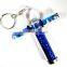 9.9cm liquid T-shape kaleidoscope with keyring - glitter print paper