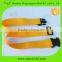 Yellow custom 2cm*5m adjustable luggage strap with removable buckle