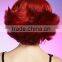 Pretty women's red party wig, red synthetic hair cosplay lace wig
