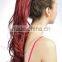 Wholesale price synthetic red claw clip in curly ponytail hair pieces