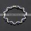 Rellecona unique wave design bracelet inlaid sapphire cubic zircon gold plated wedding jewelry 7''