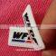 Clean white rubber label for staff clothes