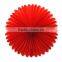 YiWu Whoolesale 6" 8" 10" 12" 16" 10inch 16 inch Red Honeycomb Tissue Paper Fans paper rosettes paper fan