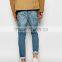 cheap skinny jeans brand jeans wholesale Distressed denim man skinny jeans pant with Rip Knee jeans size 34 (LOTA013)