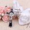 2016 New Design Wholesale Key Chain St. Benedict Metal Crucifix Key Chain Black & White Cross Key Holder
