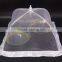 White Foldable Pop Up Fly Net Mesh Food Cover With Logo Printing