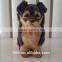 furry lifelike realistic animal figurines simulated dog with clothes