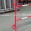 powder coated round pipe crowd control barrier with reflective stripe for france market